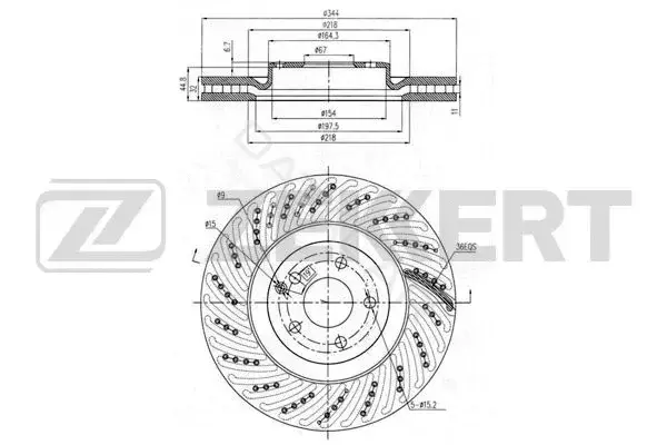 Тормозные диски ZEKKERT BS-6432