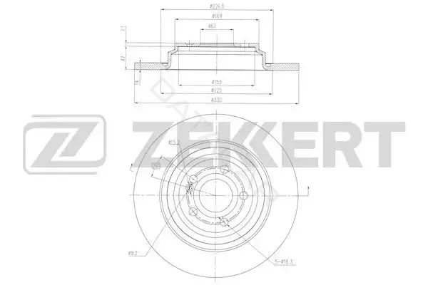Тормозные диски ZEKKERT BS-6445
