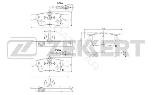 Тормозные колодки ZEKKERT BS-1374