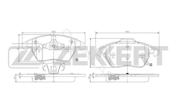 Тормозные колодки ZEKKERT BS-1375