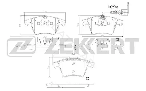 Тормозные колодки ZEKKERT BS-1384