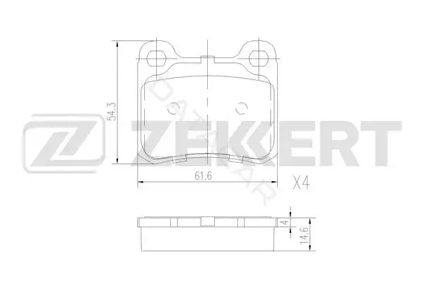 Тормозные колодки ZEKKERT BS-1581
