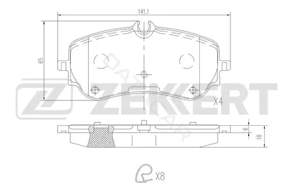 Тормозные колодки ZEKKERT BS-1841