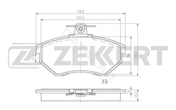 Тормозные колодки ZEKKERT BS-2862