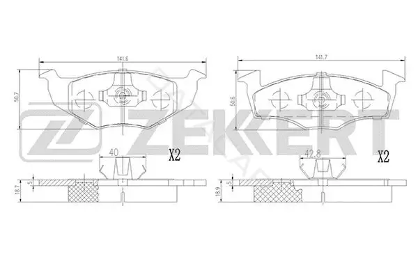 Тормозные колодки ZEKKERT BS-2894