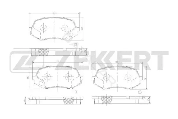 Тормозные колодки ZEKKERT BS-2970