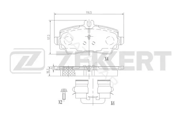 Тормозные колодки ZEKKERT BS-3034