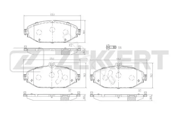 Тормозные колодки ZEKKERT BS-3057
