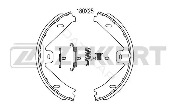 Барабанные колодки ZEKKERT BK-4084