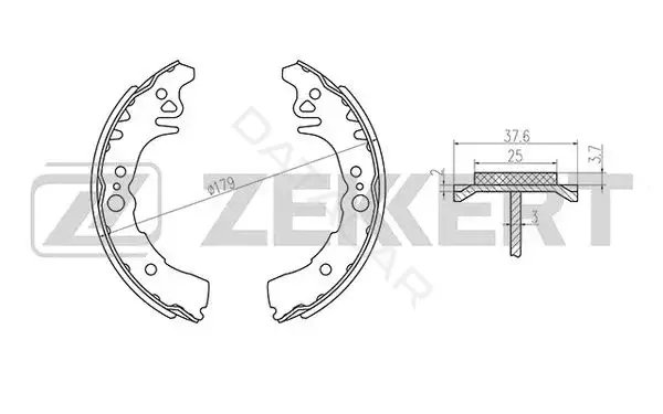 Барабанные колодки ZEKKERT BK-4086