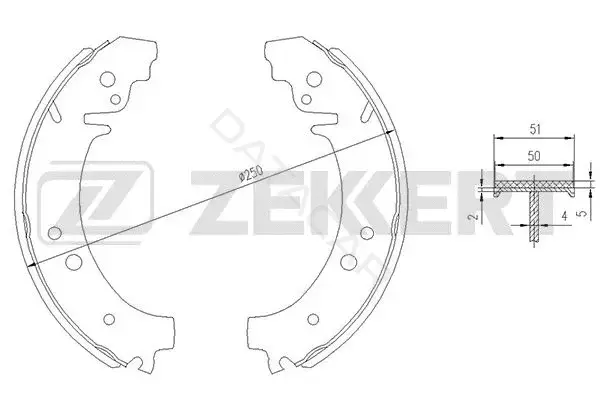 Барабанные колодки ZEKKERT BK-4273