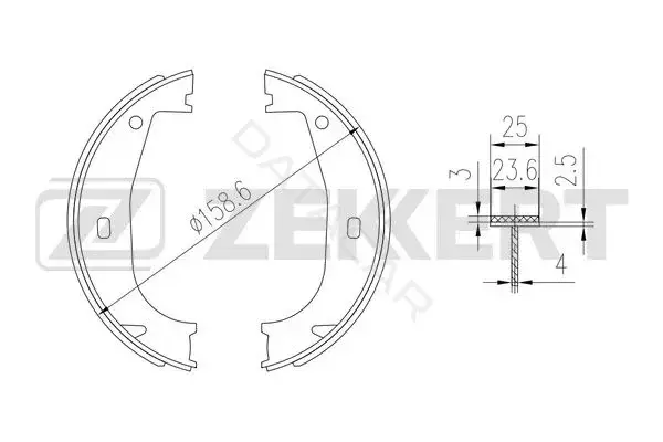 Барабанные колодки ZEKKERT BK-4288