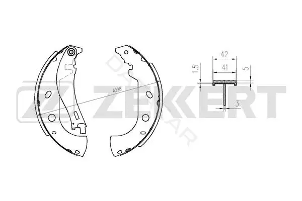 Барабанные колодки ZEKKERT BK-4293