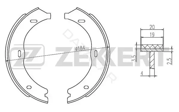 Барабанные колодки ZEKKERT BK-4305