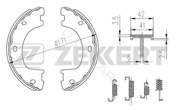 Барабанные колодки ZEKKERT BK-4308