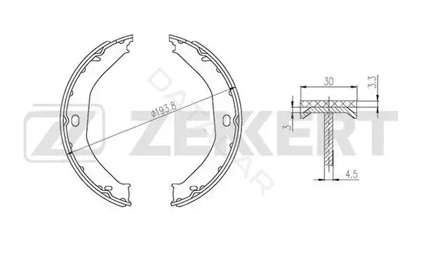Барабанные колодки ZEKKERT BK-4329