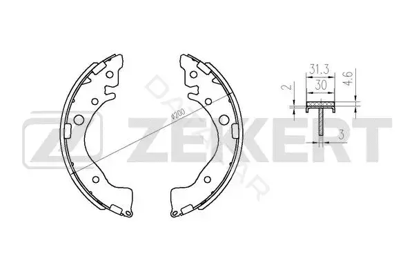 Барабанные колодки ZEKKERT BK-4357