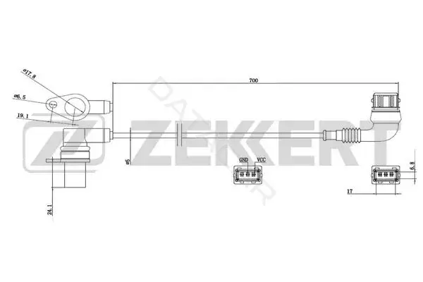 Датчик давления воздуха ZEKKERT SE-4014