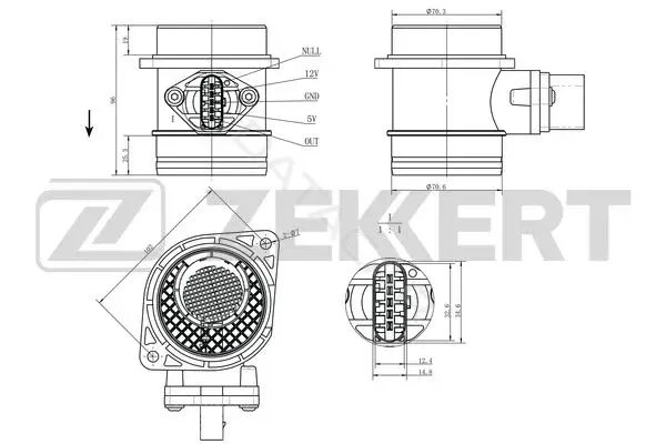 Датчик давления воздуха ZEKKERT SE-1070