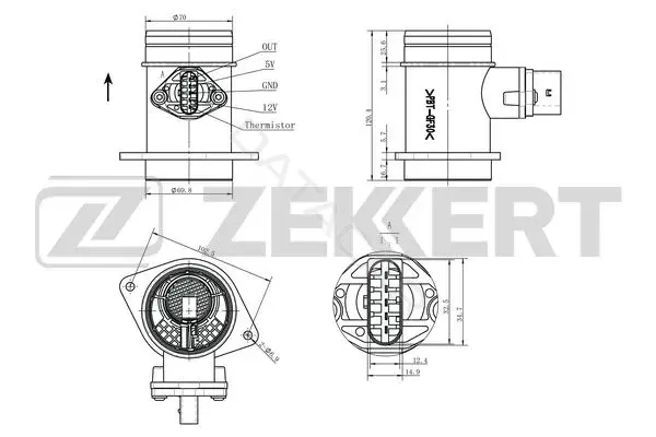 Датчик давления воздуха ZEKKERT SE-1069