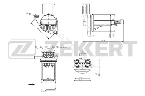 Датчик давления воздуха ZEKKERT SE-1097