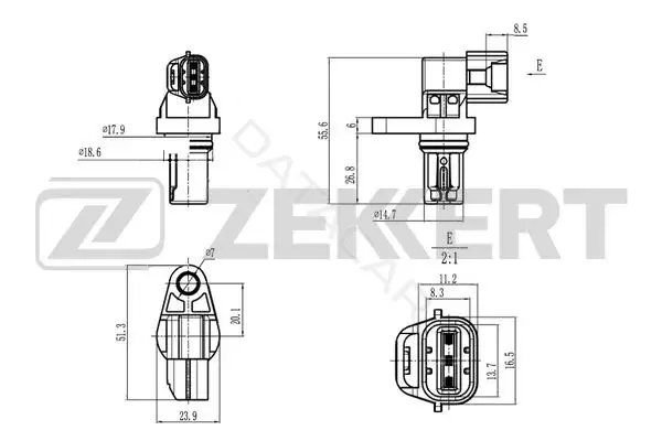 Датчик давления воздуха ZEKKERT SE-5047