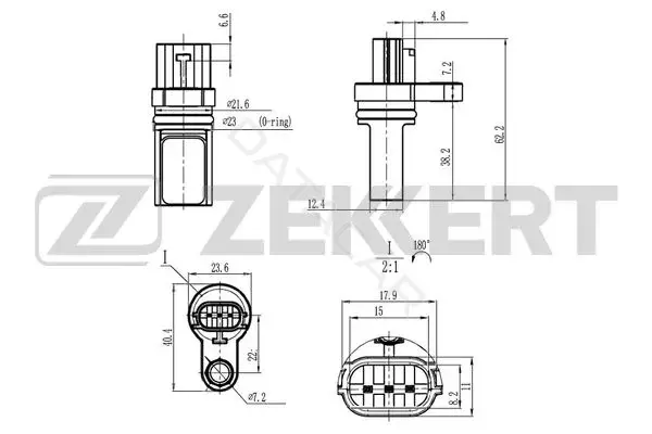 Датчик давления воздуха ZEKKERT SE-4123