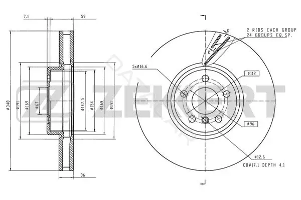 Тормозные диски ZEKKERT BS-6573