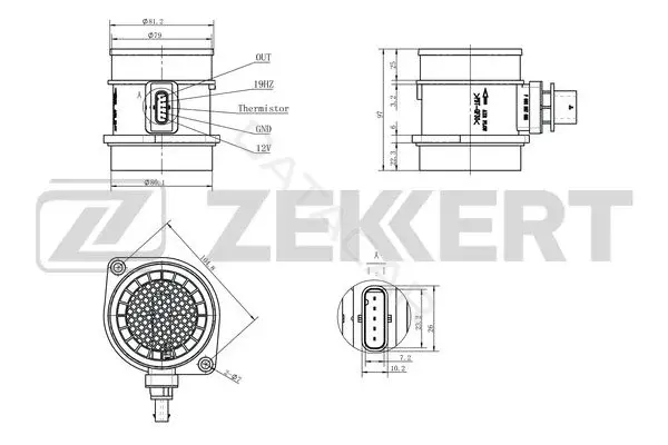Датчик давления воздуха ZEKKERT SE-1094