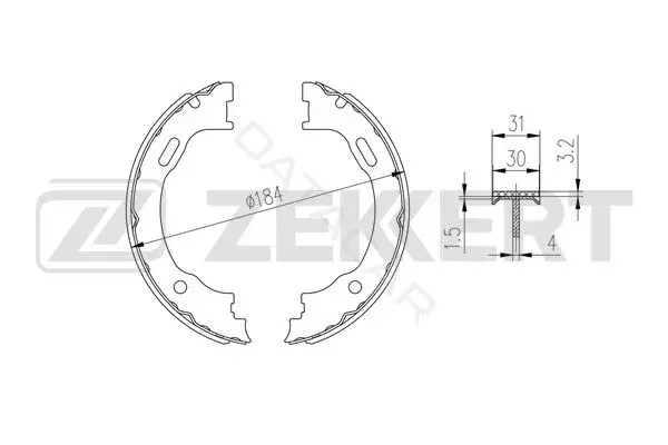 Барабанные колодки ZEKKERT BK-4325