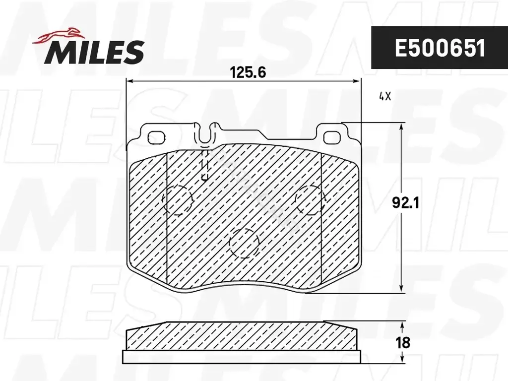 Тормозные колодки MILES E400651