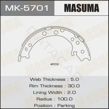 Барабанные колодки MASUMA MK-5701
