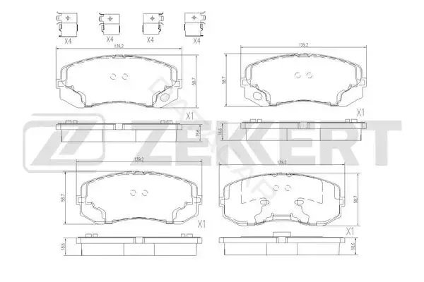Тормозные колодки ZEKKERT BS-1514