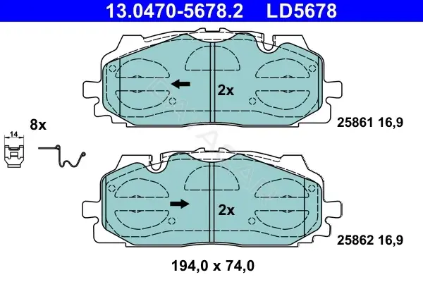 Тормозные колодки ATE 13.0470-5678.2
