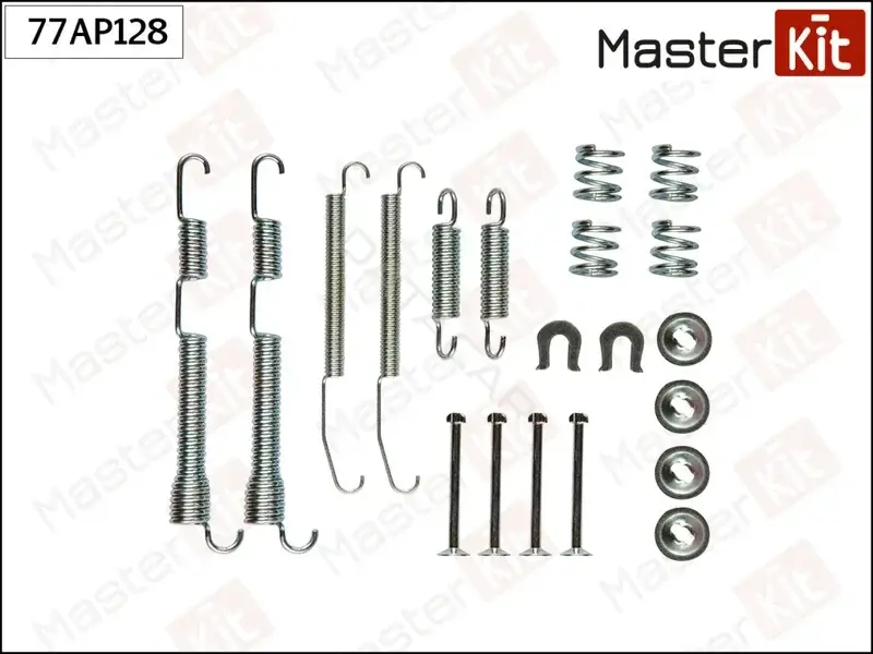 Ремкомплект тормозных колодок MASTERKIT 77AP128