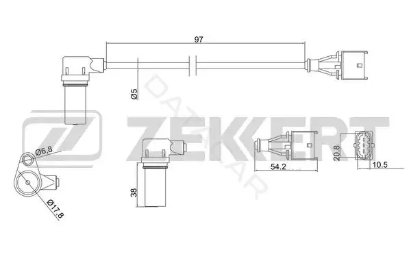 Датчик давления воздуха ZEKKERT SE-4033