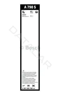Щетки стеклоочистителя BOSCH 3397009798