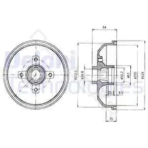 Тормозной барабан DELPHI BF293