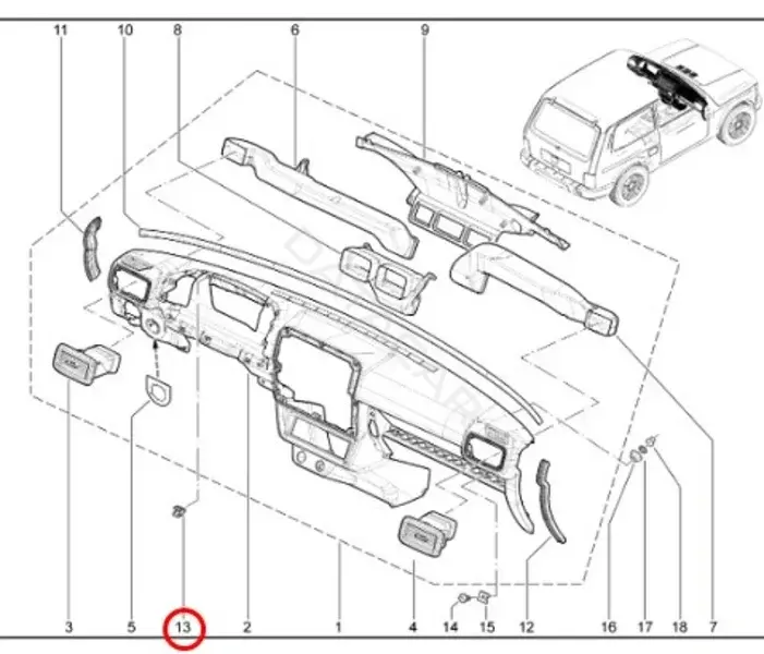 Клипсы, фиксаторы, зажимы LADA 21900532530800