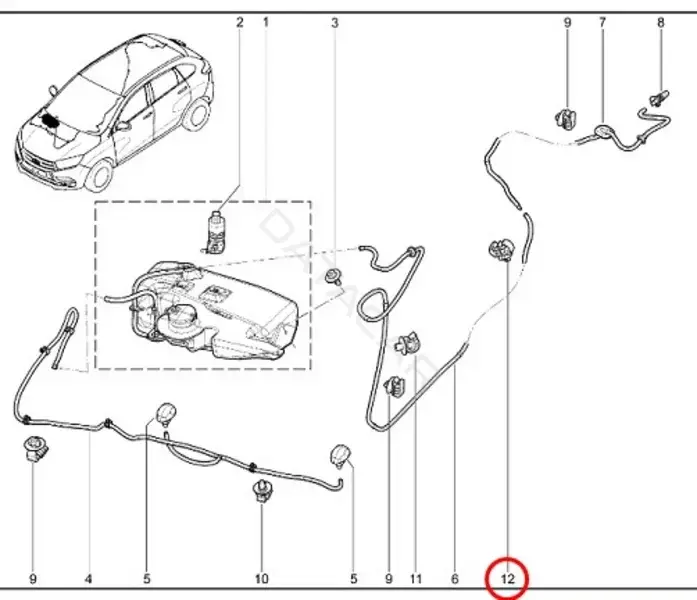 Клипсы, фиксаторы, зажимы LADA 7703179032