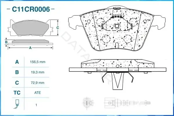 Тормозные колодки CWORKS C11CR0006