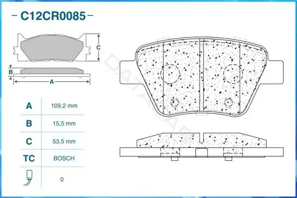 Тормозные колодки CWORKS C12CR0085