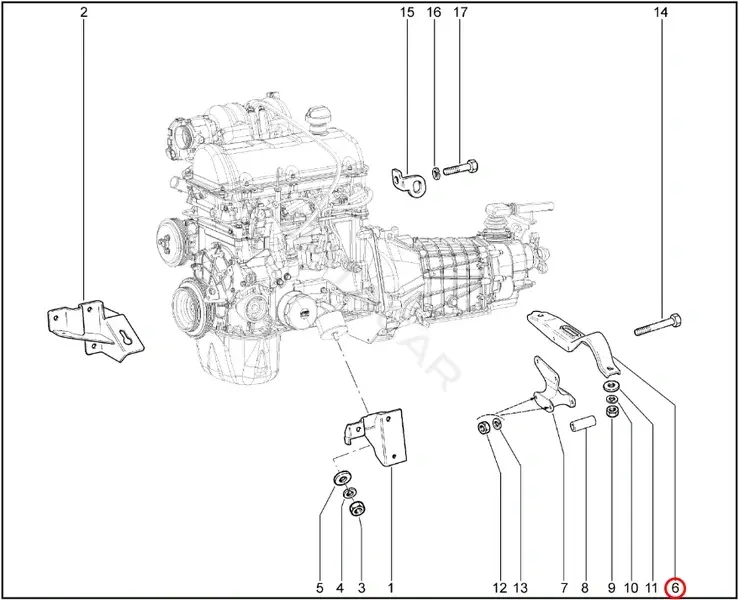 Кронштейн двигателя LADA 21230100111300