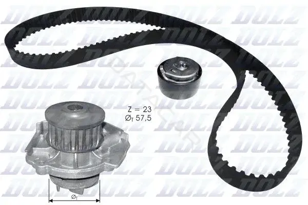 Комплект ГРМ с помпой DOLZ KD119