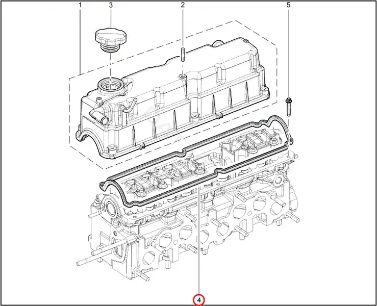 Прокладка клапанной крышки LADA 11182100327000