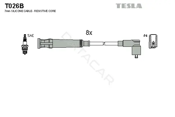 Высоковольтные провода TESLA T026B