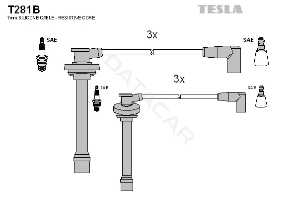 Высоковольтные провода TESLA T281B