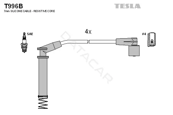 Высоковольтные провода TESLA T996B