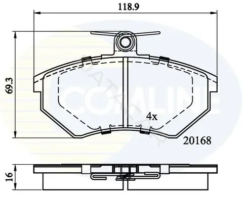 Тормозные колодки COMLINE CBP0152
