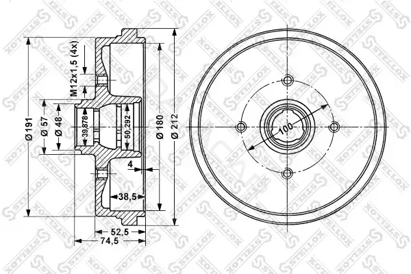 Тормозной барабан STELLOX 6025-4708-SX